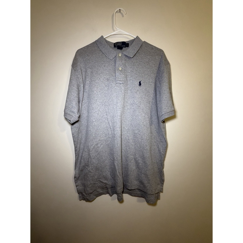 Ralph Lauren Polo‎ Large Classic Fit Gray Polo Shirt with Black Pony Men's Large